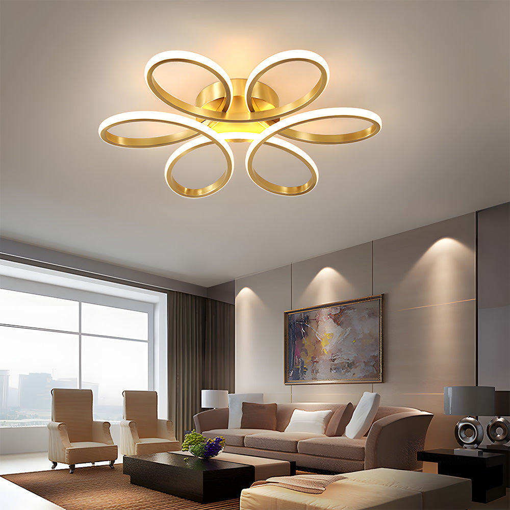 Ceiling Light – Metal and Silicone, Minimalist Design for Living Room or Bedroom