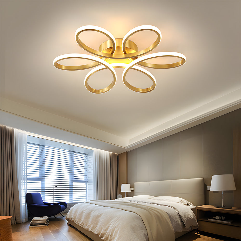 Ceiling Light – Metal and Silicone, Minimalist Design for Living Room or Bedroom