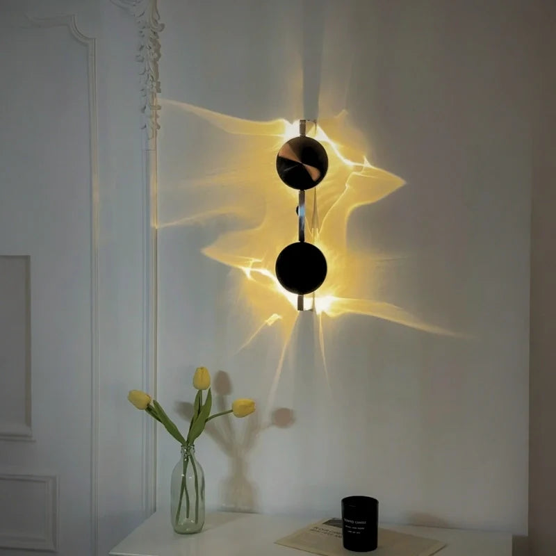 Wall Lamp – Aluminium and Stainless Steel, Warm White, Modern Minimalist for Living Room or Bedroom Lighting
