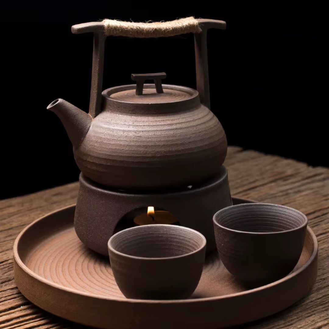 Ceramic Teapot with Warmer – White, Artisan Design for Tea and Hot Drinks at Home