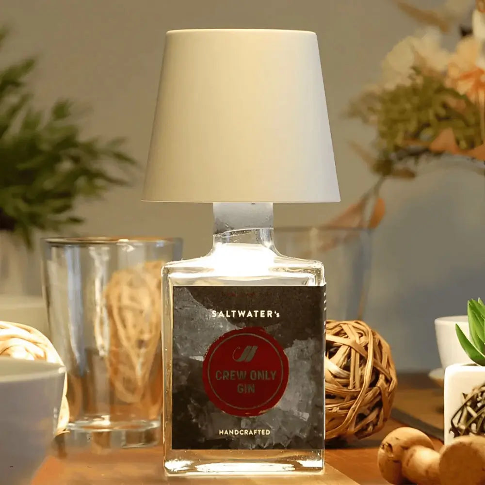 Glass Bottle Lamp – USB Rechargeable, Dimmable with 3 Colors for Creative Home Decor