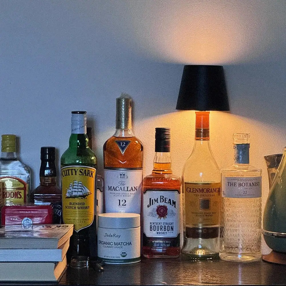 Glass Bottle Lamp – USB Rechargeable, Dimmable with 3 Colors for Creative Home Decor