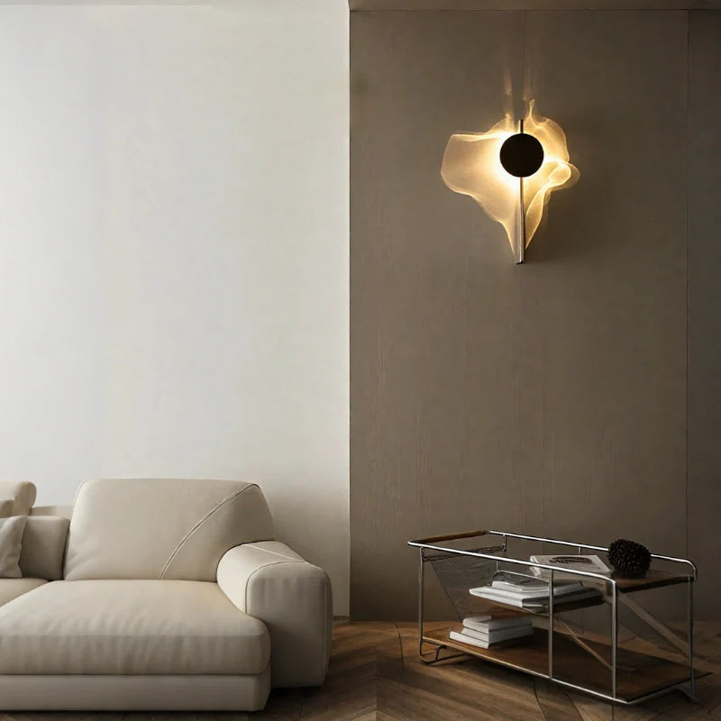 Wall Lamp – Aluminium and Stainless Steel, Warm White, Modern Minimalist for Living Room or Bedroom Lighting