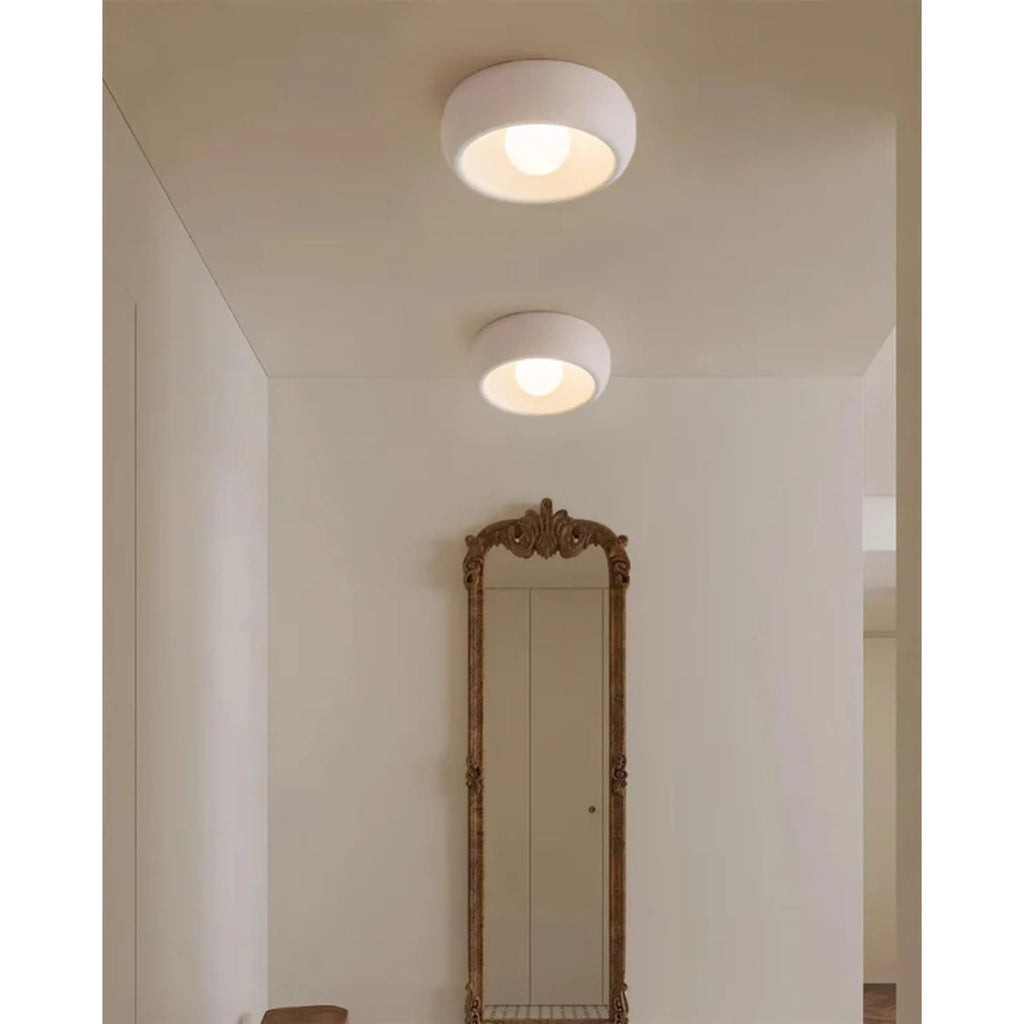 Modern Ceiling Light – White and Red, Minimalist Design for Living Room or Bathroom