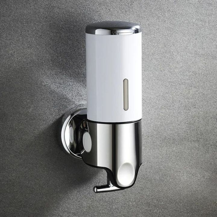 Wall-Mounted Soap Dispenser – Stainless Steel, Modern Silver for Bathroom or Kitchen