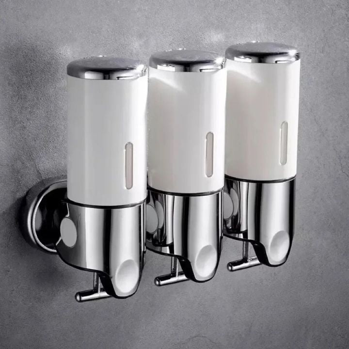 Wall-Mounted Soap Dispenser – Stainless Steel, Modern Silver for Bathroom or Kitchen