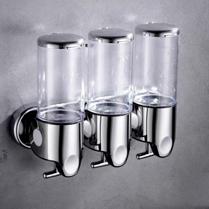 Wall-Mounted Soap Dispenser – Stainless Steel, Modern Silver for Bathroom or Kitchen