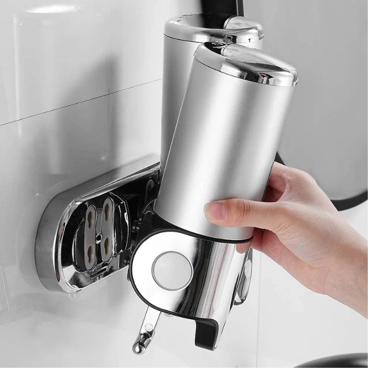 Wall-Mounted Soap Dispenser – Stainless Steel, Modern Silver for Bathroom or Kitchen
