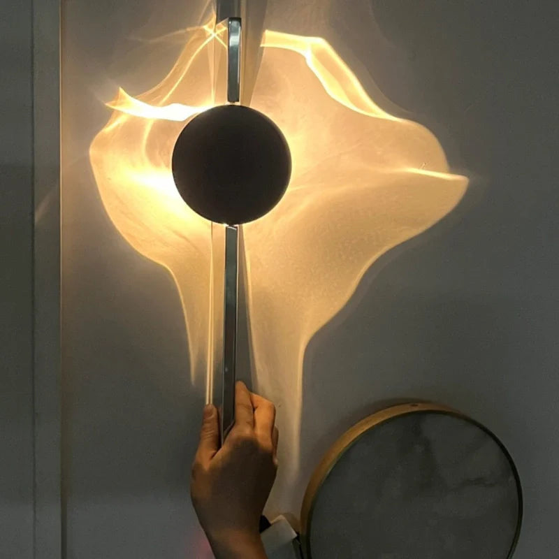 Wall Lamp – Aluminium and Stainless Steel, Warm White, Modern Minimalist for Living Room or Bedroom Lighting