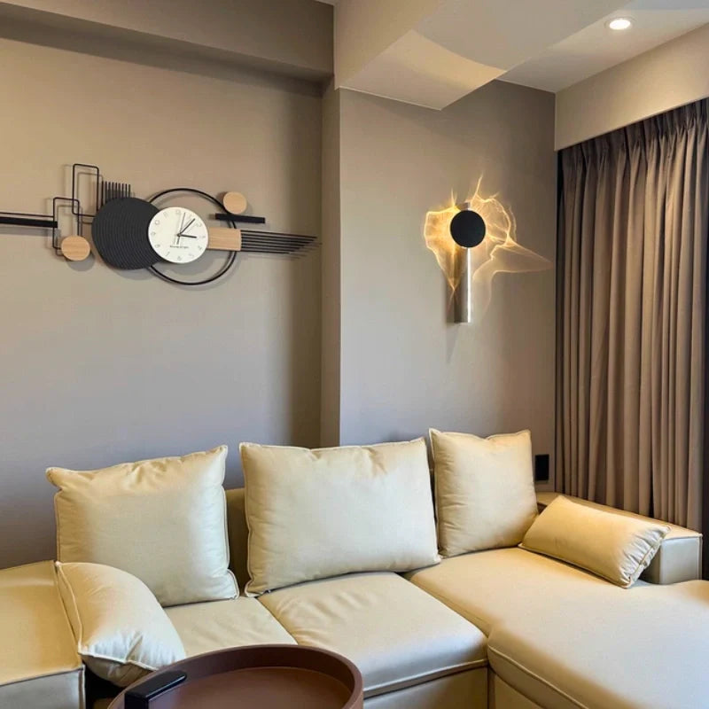 Wall Lamp – Aluminium and Stainless Steel, Warm White, Modern Minimalist for Living Room or Bedroom Lighting