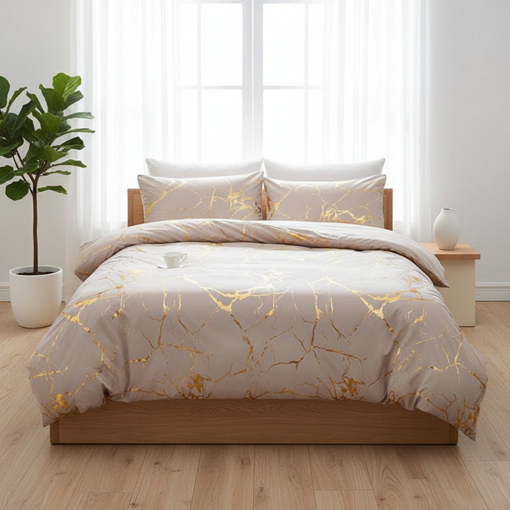 Marble Duvet Cover – Soft and Breathable, Modern Design for Bedroom Decor