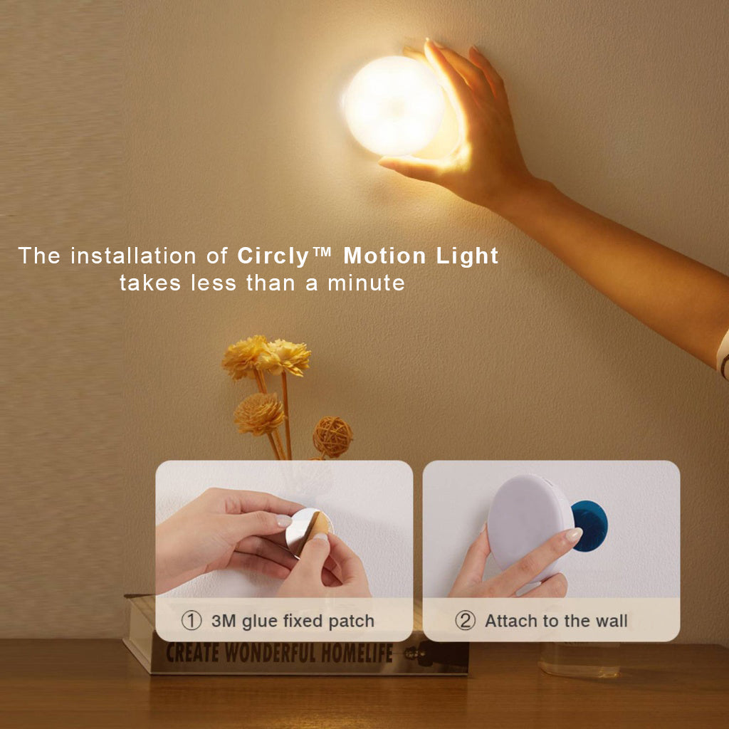 Motion Sensor Lamp – White, Modern Design for Hall, Staircase or Wardrobe Lighting