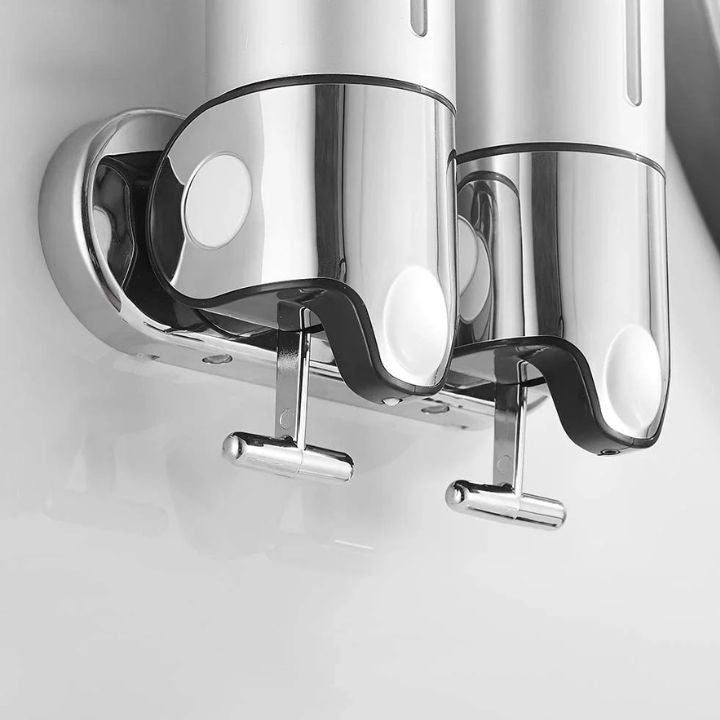 Wall-Mounted Soap Dispenser – Stainless Steel, Modern Silver for Bathroom or Kitchen