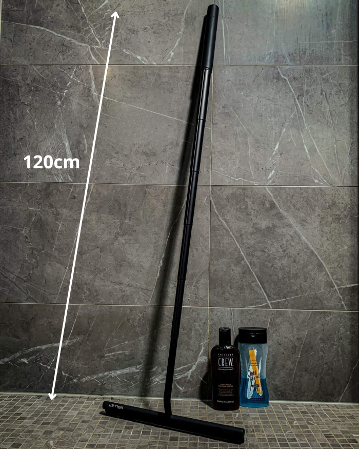 Telescopic Shower Cleaner – Aluminum and Silicone, Modern Design for Bathroom without Bending