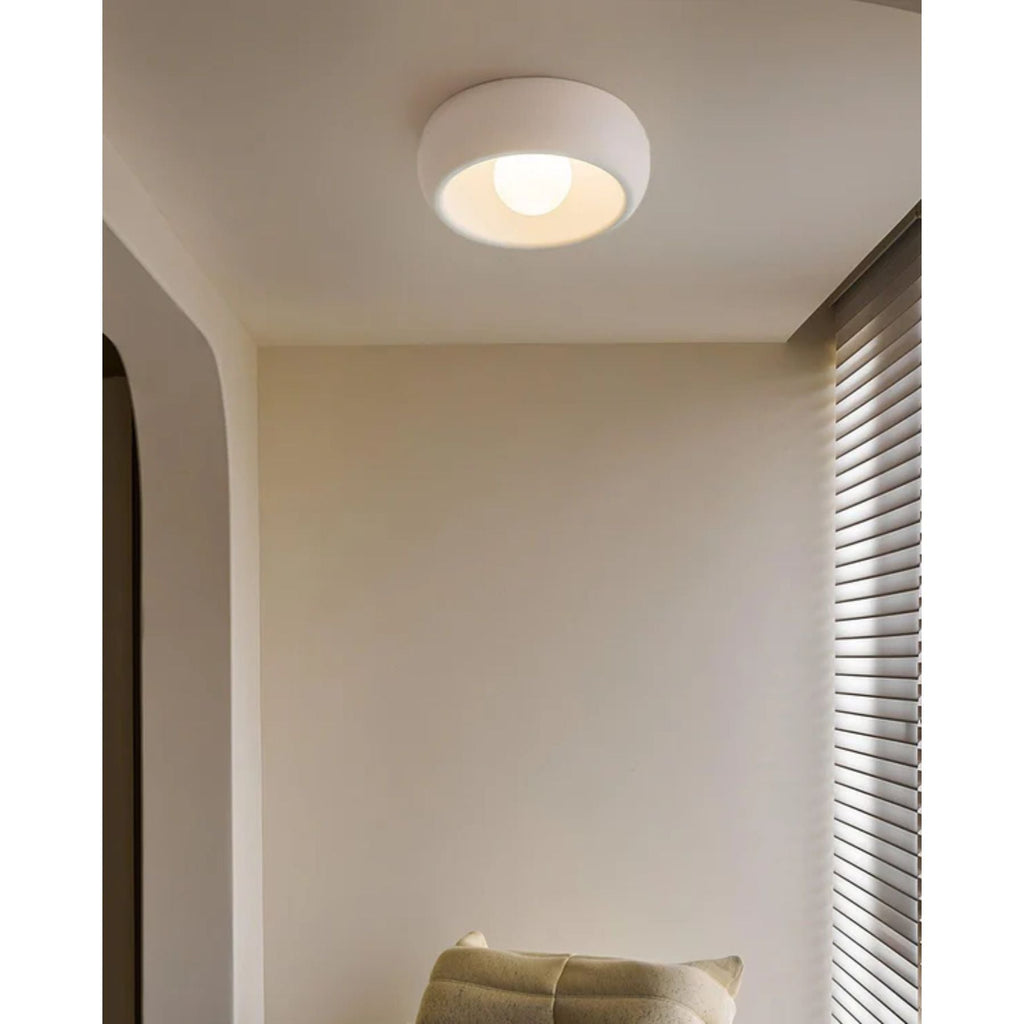 Modern Ceiling Light – White and Red, Minimalist Design for Living Room or Bathroom