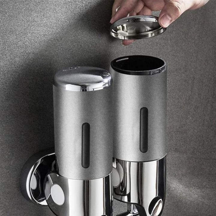 Wall-Mounted Soap Dispenser – Stainless Steel, Modern Silver for Bathroom or Kitchen