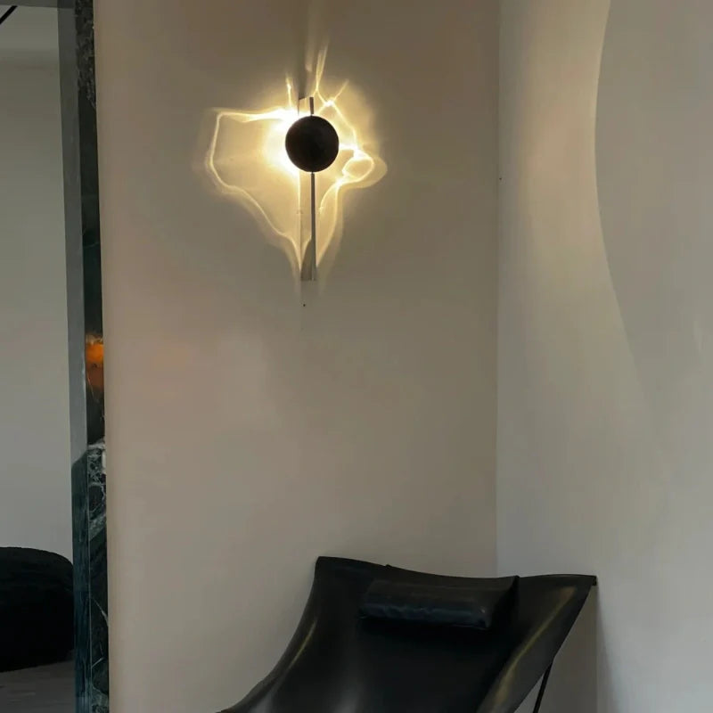 Wall Lamp – Aluminium and Stainless Steel, Warm White, Modern Minimalist for Living Room or Bedroom Lighting