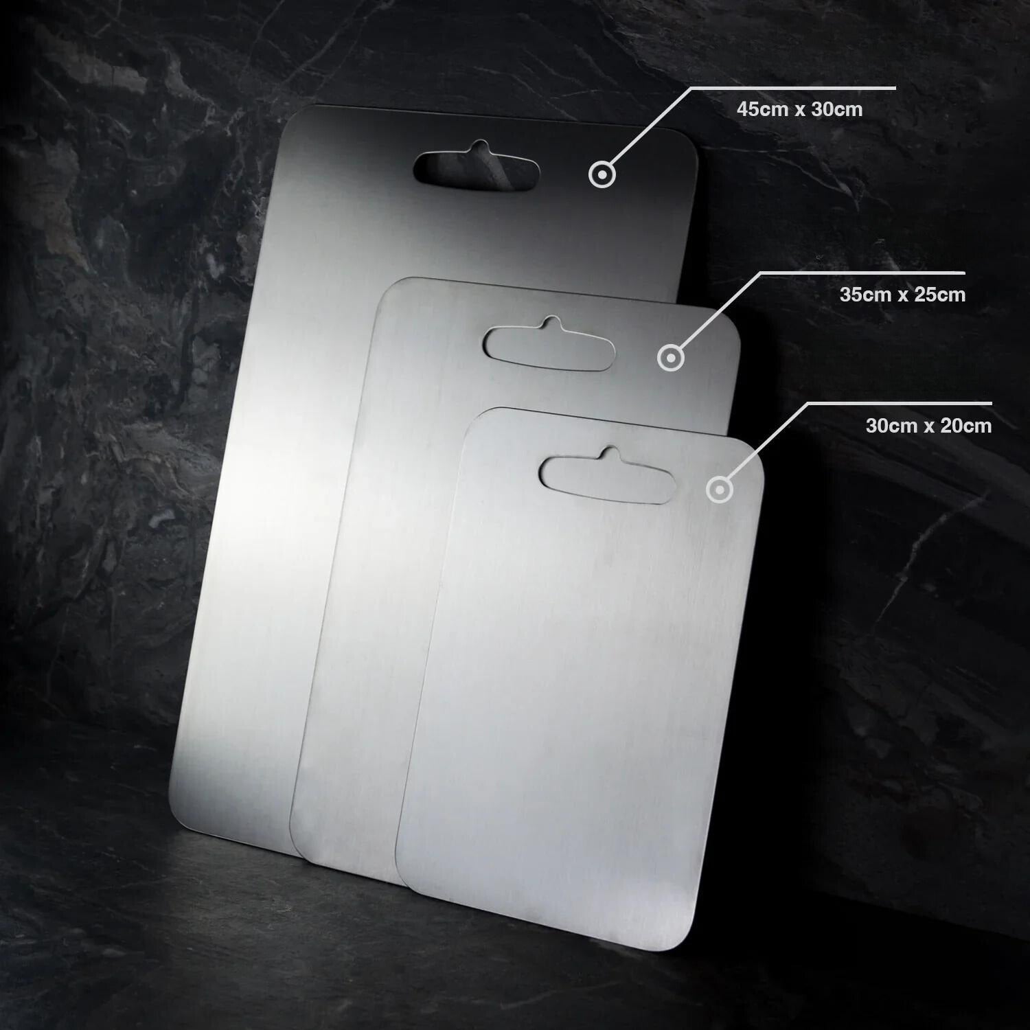 Titanium Kitchen Board – Silver, Modern Design for Hygienic Cooking and Easy Cleaning