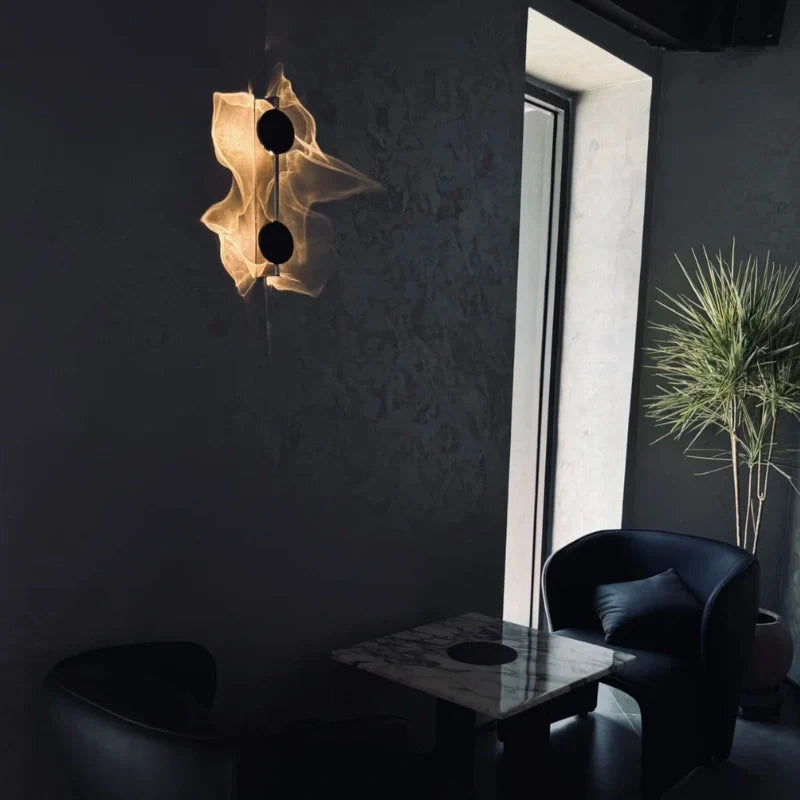 Wall Lamp – Aluminium and Stainless Steel, Warm White, Modern Minimalist for Living Room or Bedroom Lighting