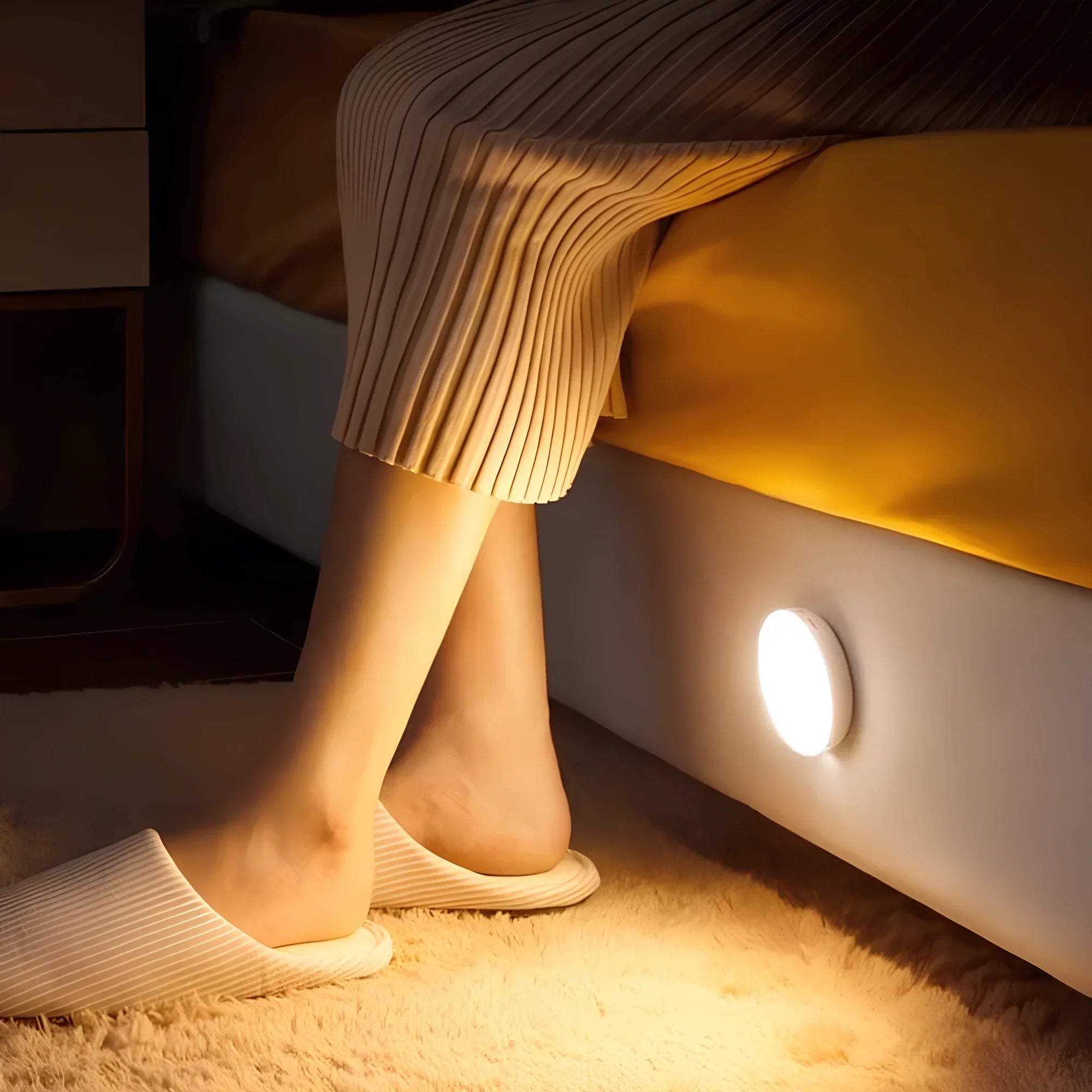 Motion Sensor Lamp – White, Modern Design for Hall, Staircase or Wardrobe Lighting
