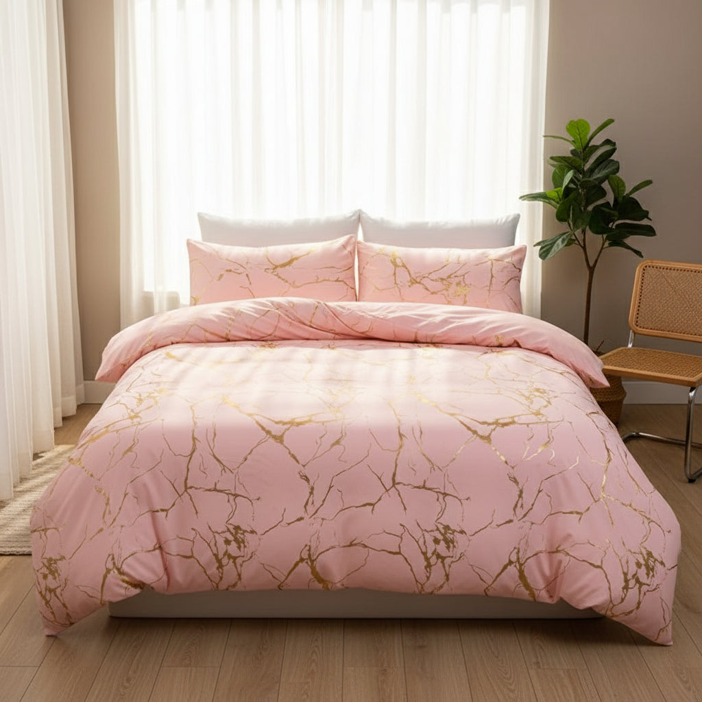 Marble Duvet Cover – Soft and Breathable, Modern Design for Bedroom Decor