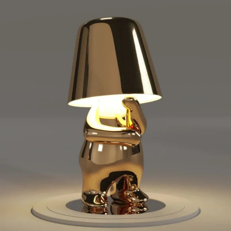 Dimmable Table Lamp – Artistic Design in Resin for Office or Bedroom