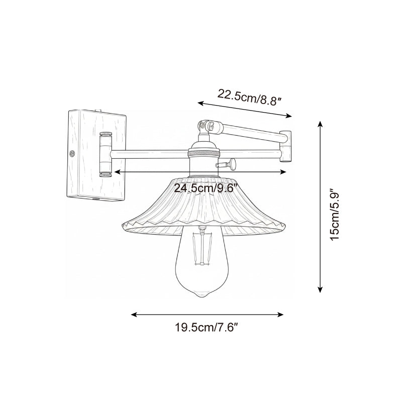Crescent Wall Lamp – Gold and Walnut, Modern Design for Living Room or Bedroom Decoration