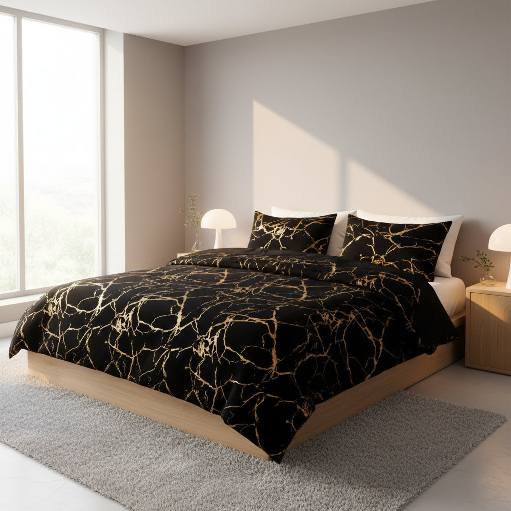 Marble Duvet Cover – Soft and Breathable, Modern Design for Bedroom Decor