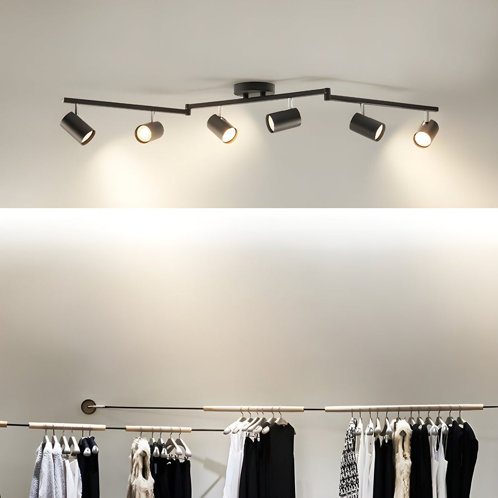 Ceiling Light – Black, Modern Design with 3 Spots for Living Room or Workspace