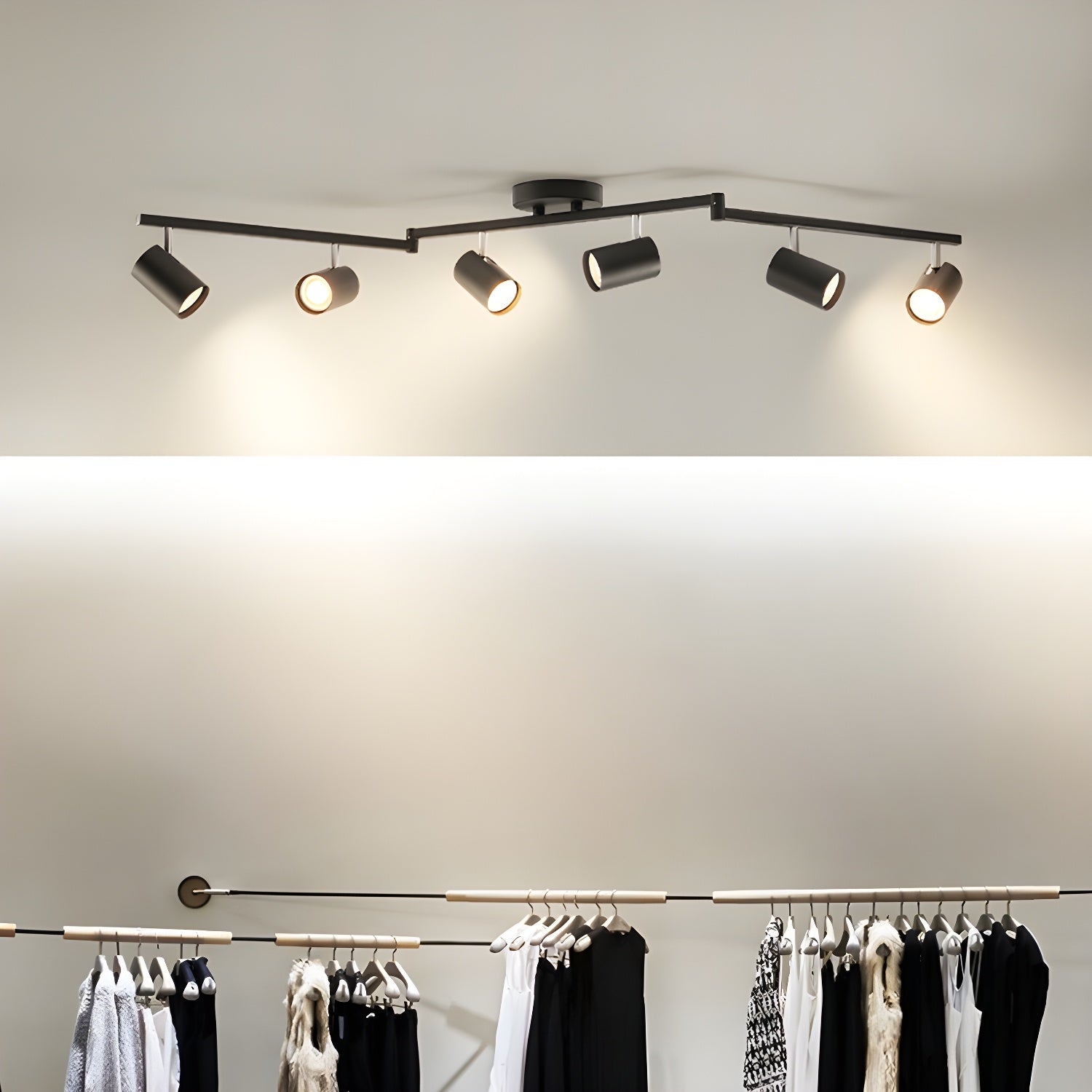 Ceiling Light – Black, Modern Design with 3 Spots for Living Room or Workspace