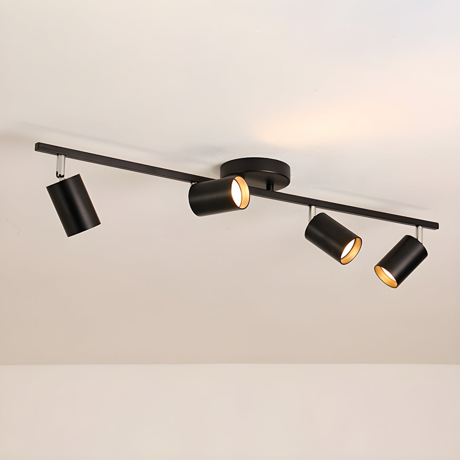 Ceiling Light – Black, Modern Design with 3 Spots for Living Room or Workspace