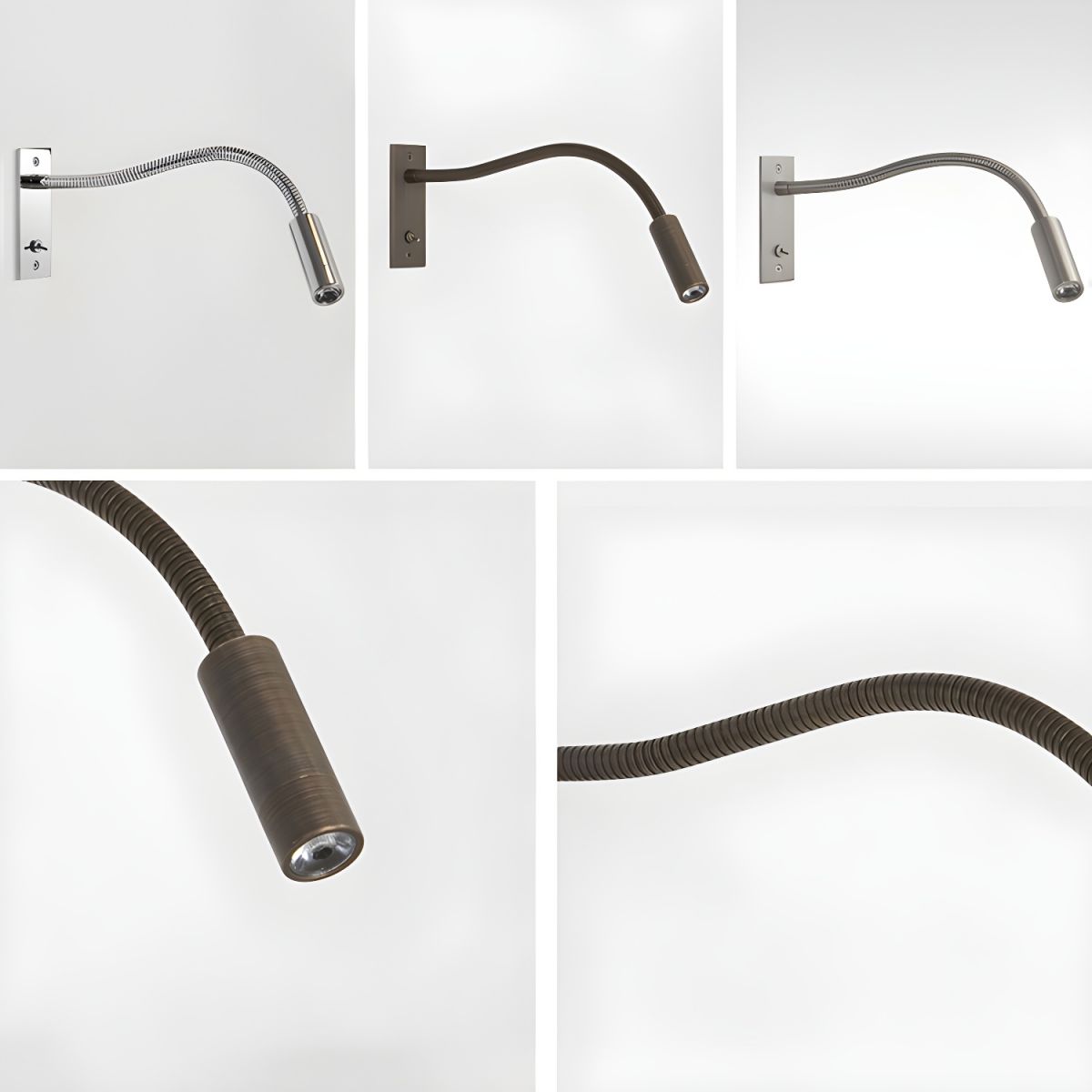 Flexible Wall Lamp – Metal, Modern Design for Reading Nook or Workspace