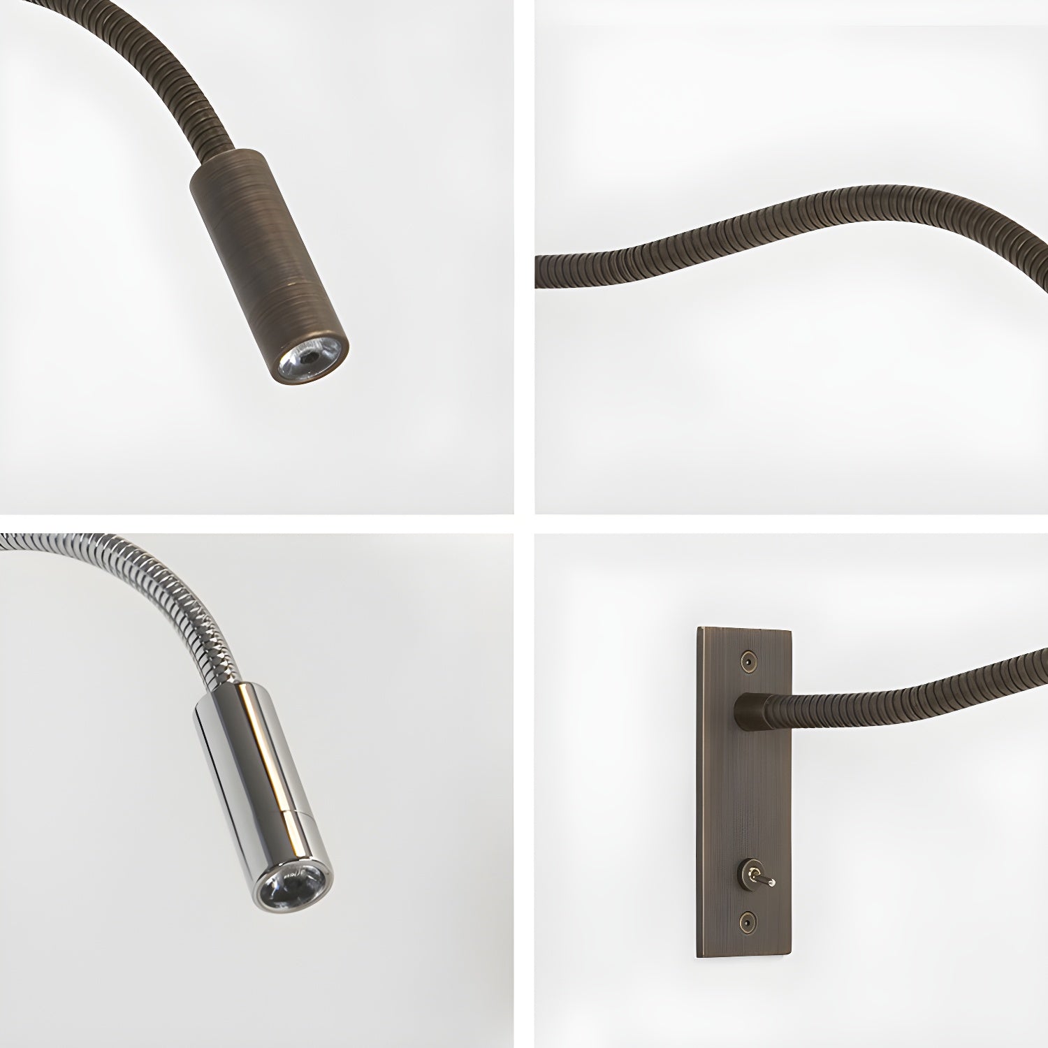 Flexible Wall Lamp – Metal, Modern Design for Reading Nook or Workspace