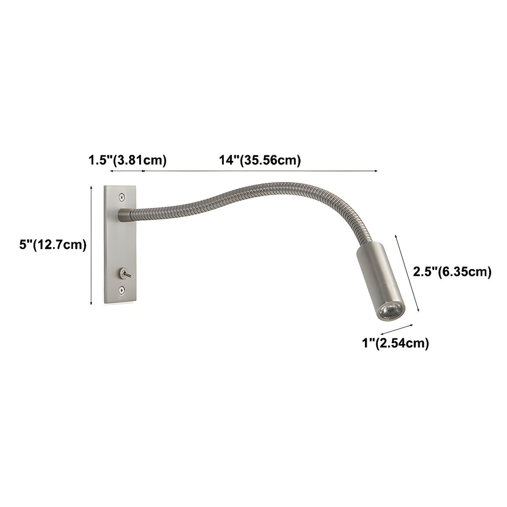 Flexible Wall Lamp – Metal, Modern Design for Reading Nook or Workspace