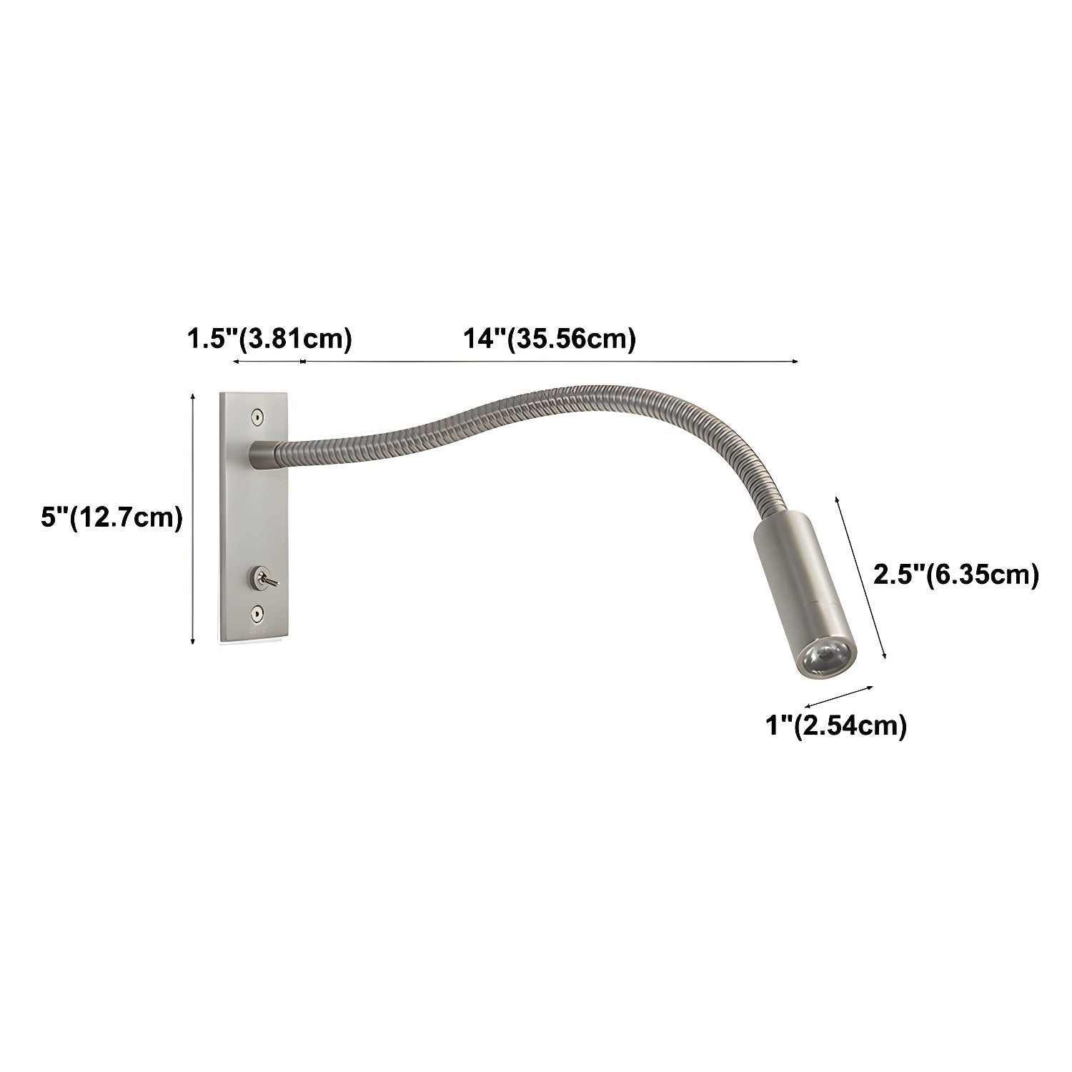 Flexible Wall Lamp – Metal, Modern Design for Reading Nook or Workspace