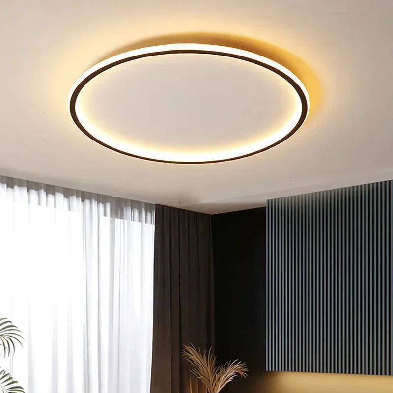 Scandinavian LED Ceiling Lamp – Round Shape, for Living Room, Bedroom or Office