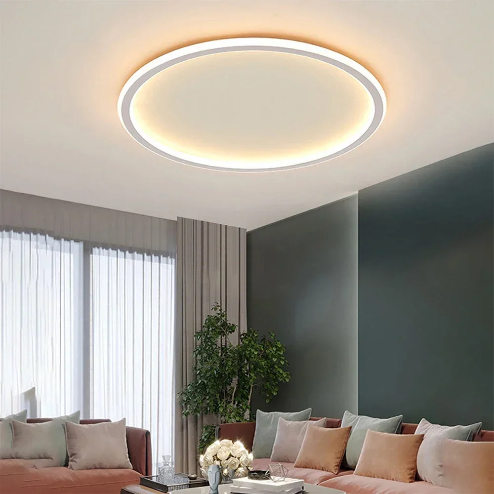 Scandinavian LED Ceiling Lamp – Round Shape, for Living Room, Bedroom or Office