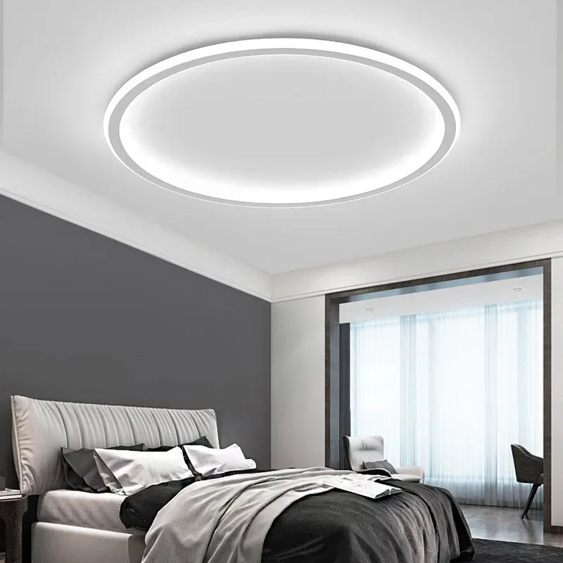 Scandinavian LED Ceiling Lamp – Round Shape, for Living Room, Bedroom or Office