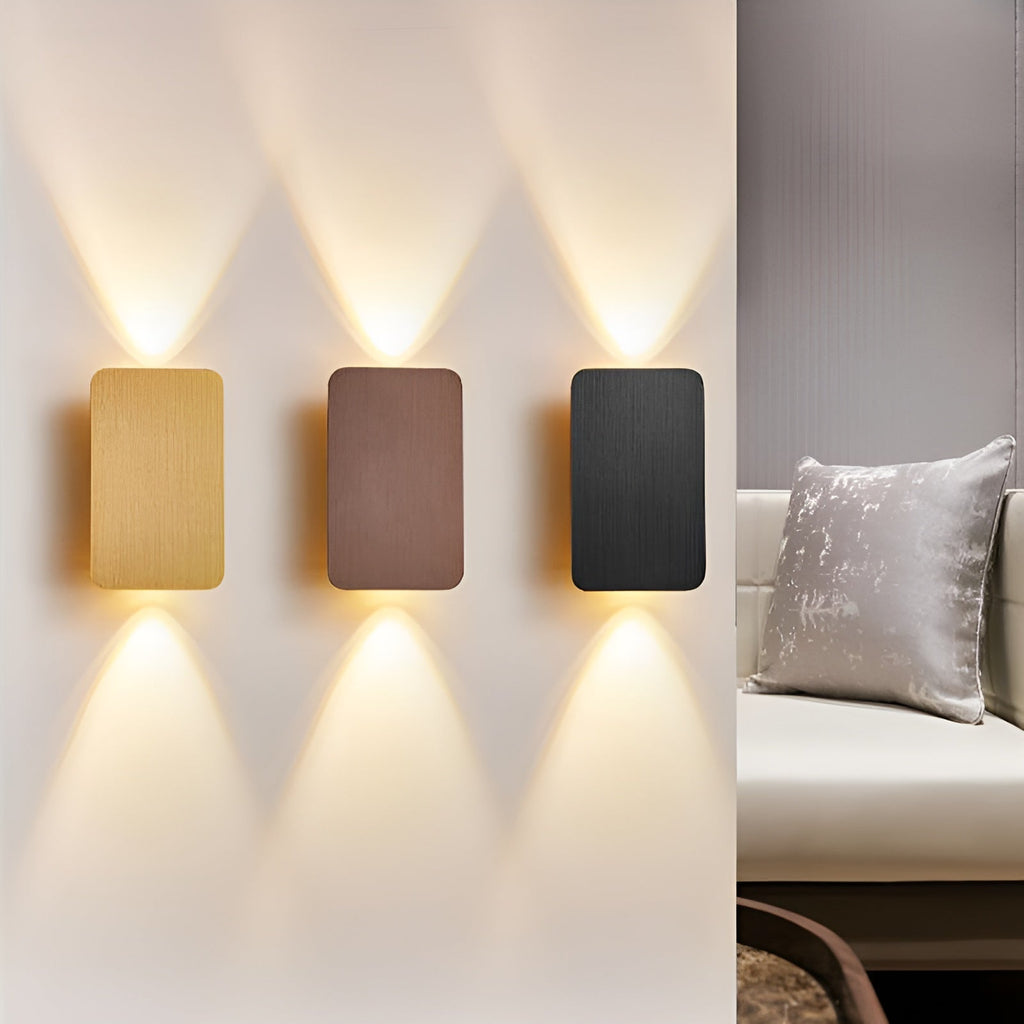 Wall Lamp – Aluminum, Rectangular Design with Warm Lighting for Living Room or Bedroom