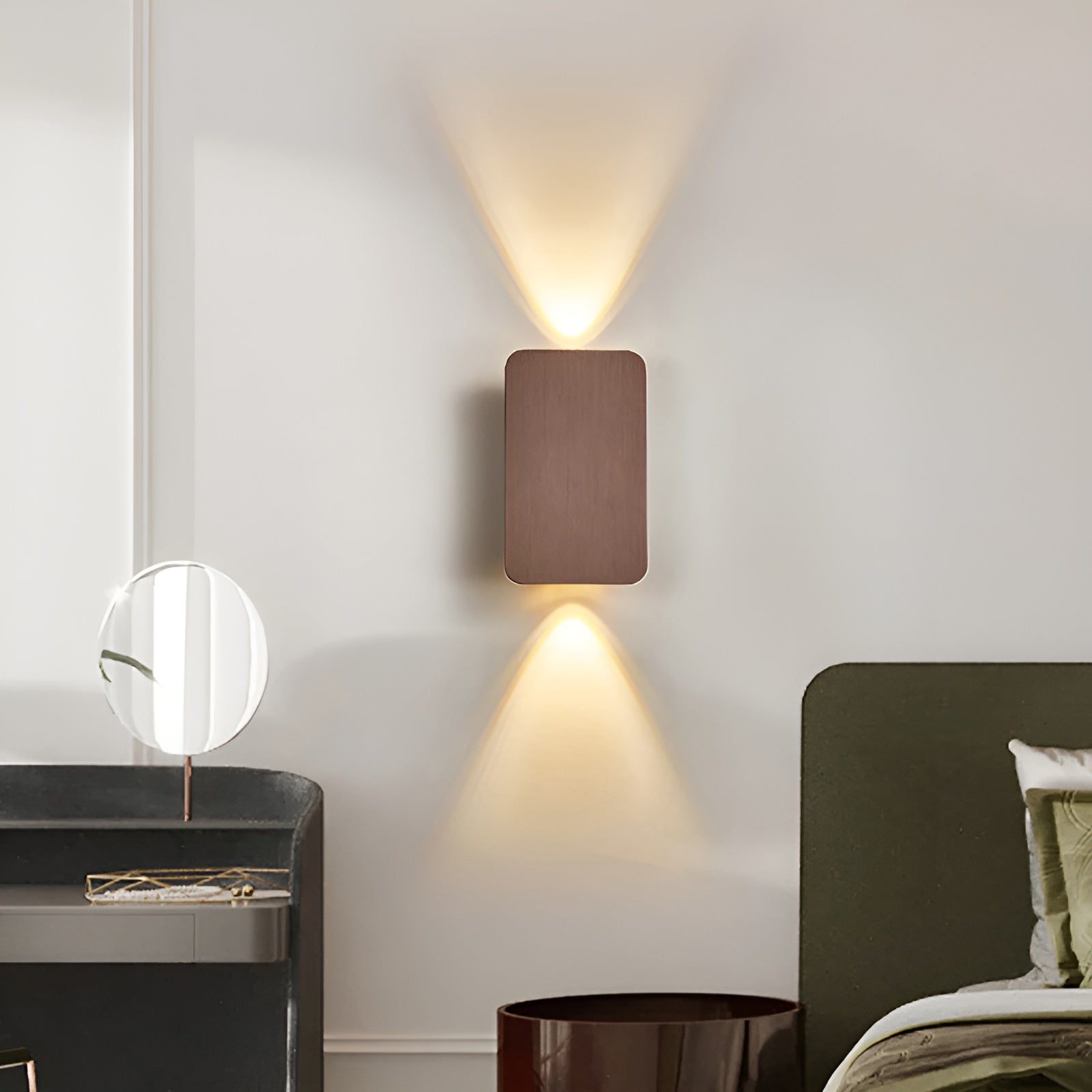 Wall Lamp – Aluminum, Rectangular Design with Warm Lighting for Living Room or Bedroom