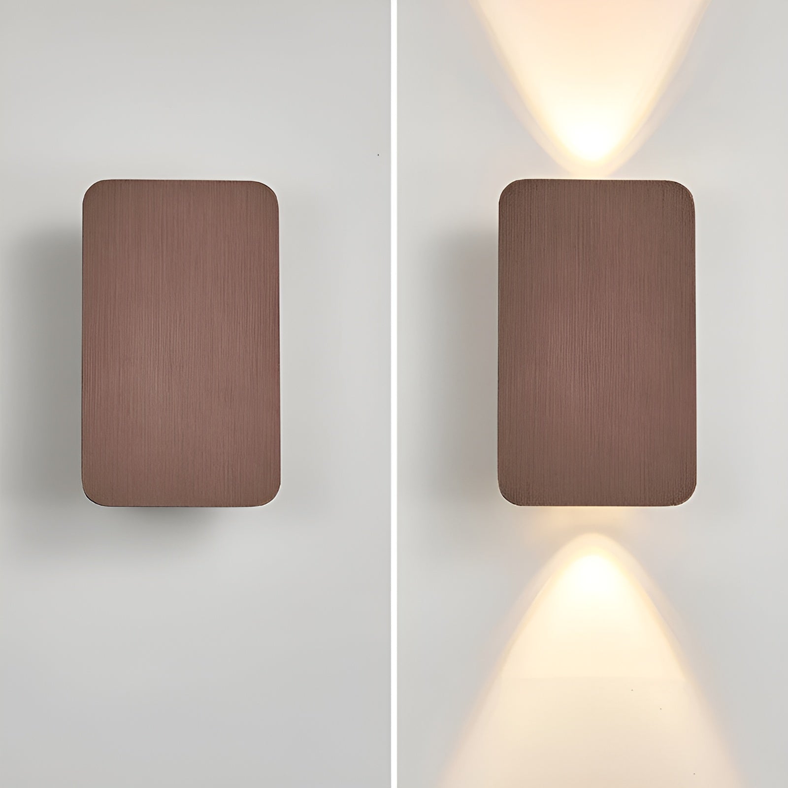 Wall Lamp – Aluminum, Rectangular Design with Warm Lighting for Living Room or Bedroom