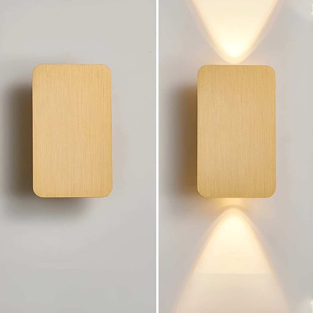 Wall Lamp – Aluminum, Rectangular Design with Warm Lighting for Living Room or Bedroom
