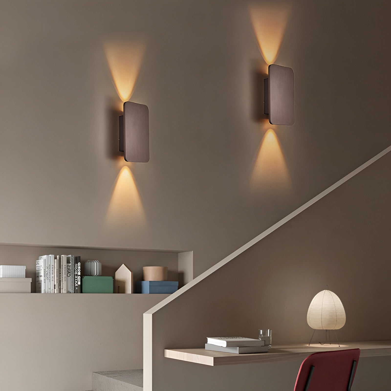Wall Lamp – Aluminum, Rectangular Design with Warm Lighting for Living Room or Bedroom