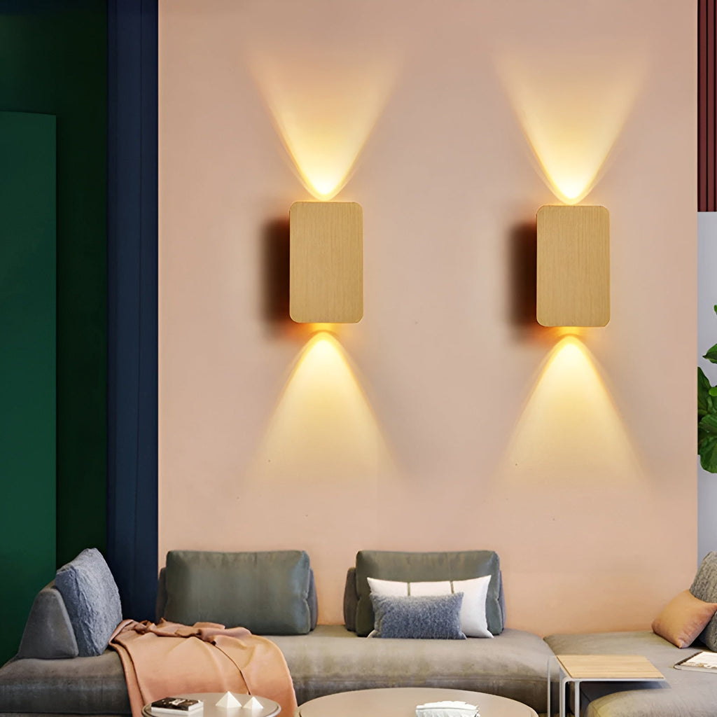 Wall Lamp – Aluminum, Rectangular Design with Warm Lighting for Living Room or Bedroom