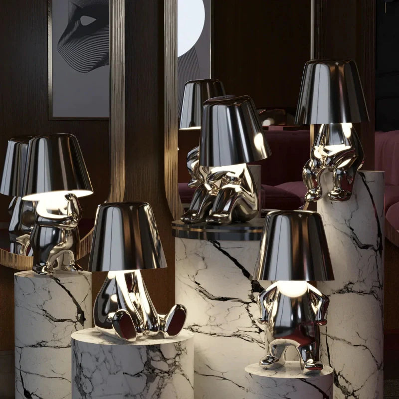 Dimmable Table Lamp – Artistic Design in Resin for Office or Bedroom