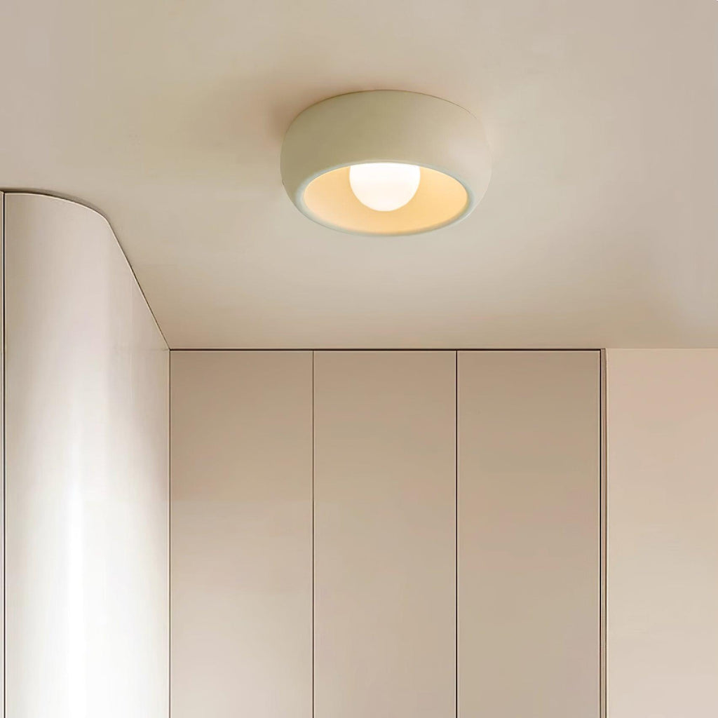 Modern Ceiling Light – White and Red, Minimalist Design for Living Room or Bathroom