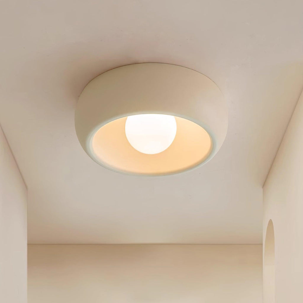 Modern Ceiling Light – White and Red, Minimalist Design for Living Room or Bathroom