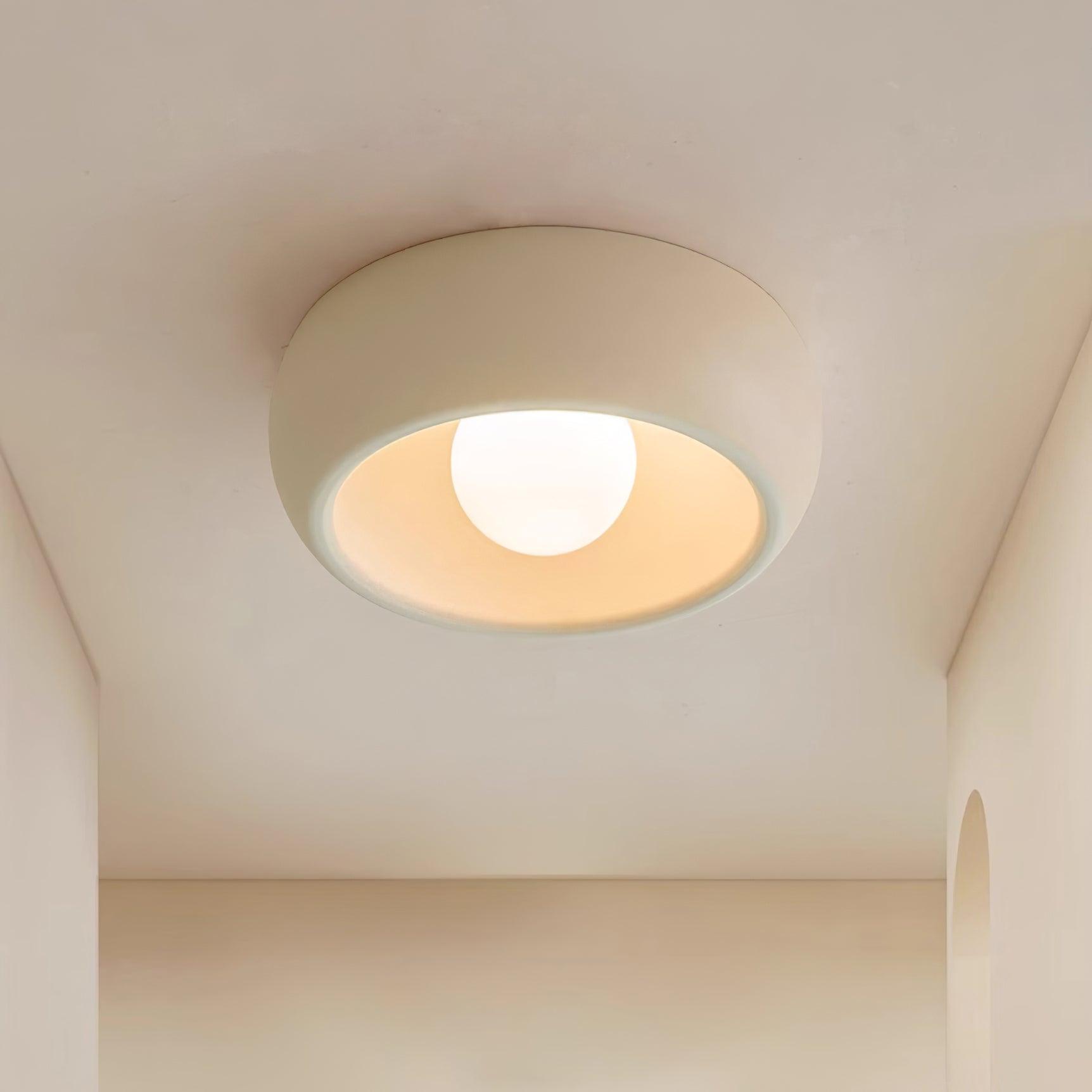 Modern Ceiling Light – White and Red, Minimalist Design for Living Room or Bathroom