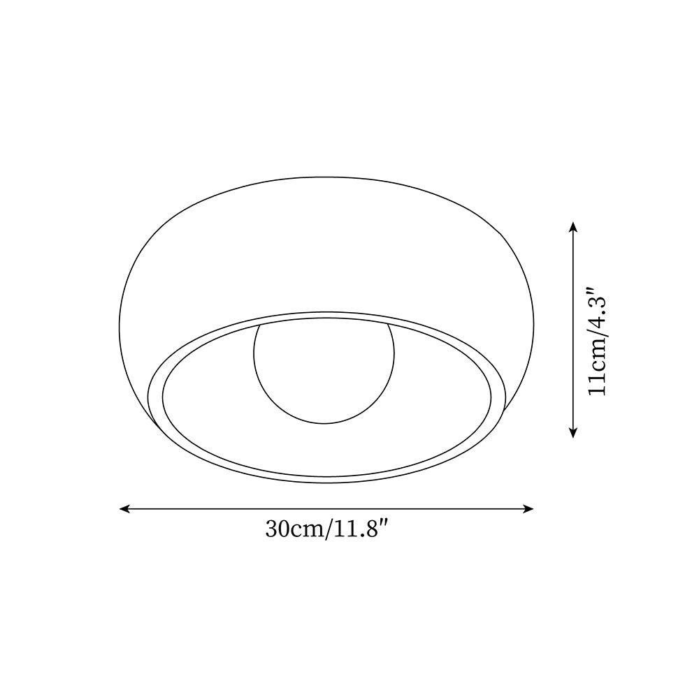 Modern Ceiling Light – White and Red, Minimalist Design for Living Room or Bathroom