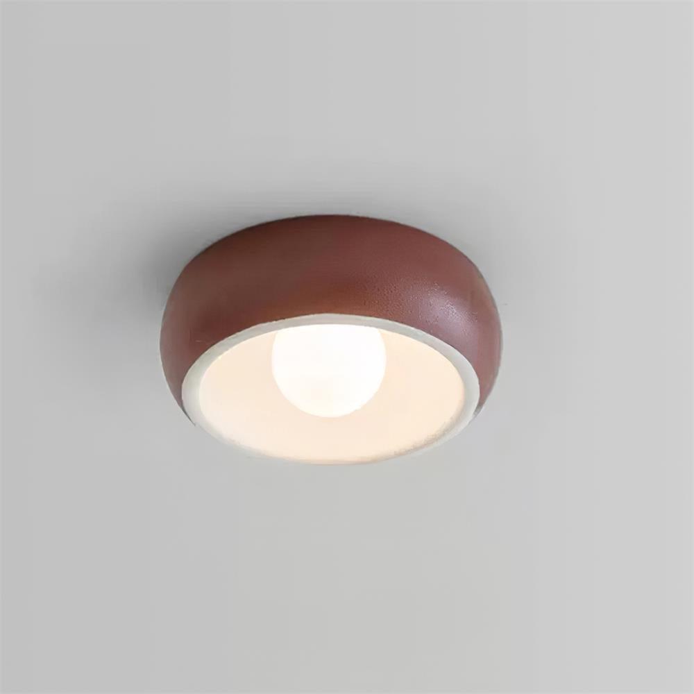 Modern Ceiling Light – White and Red, Minimalist Design for Living Room or Bathroom